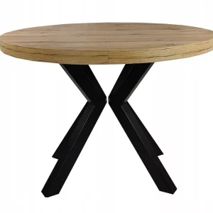 Stół okrągły rozkładany METAL X DĄB WOTAN Ø100/200 566054 Stół okrągły rozkładany METAL X DĄB WOTAN Ø100/200 566054
