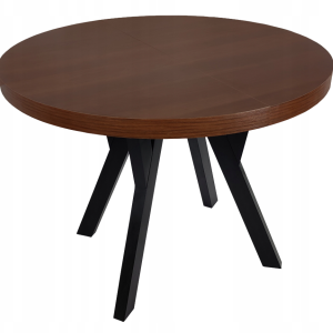 Stół okrągły rozkładany ORZECH CIEMNY Ø100/150 cm 566176 Stół okrągły rozkładany ORZECH CIEMNY Ø100/150 cm 566176