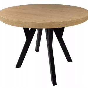 Stół okrągły rozsuwany DĄB CORBRIDGE Ø90+50+50 cm 566204 Stół okrągły rozsuwany DĄB CORBRIDGE Ø90+50+50 cm 566204