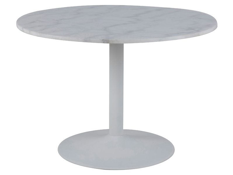 Stół okrągły Tarifa 110 cm marmur biały 49979