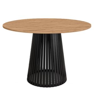 Stół okrągły VIV z lamelami do jadalni , salonu, blat 75 cm-dąb craft złoty 736706 Stół okrągły VIV z lamelami do jadalni , salonu, blat 75 cm-dąb craft złoty 736706