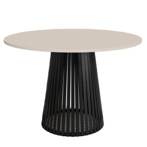 Stół okrągły VIV z lamelami do jadalni , salonu, blat 90 cm – kaszmirowy 736686 Stół okrągły VIV z lamelami do jadalni , salonu, blat 90 cm – kaszmirowy 736686