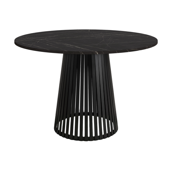 Stół okrągły VIVO 100 cm Czarny Marmur 1041448
