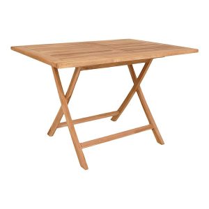 STÓŁ Oviedo 120×80 cm Z LITEGO DREWNA TEKOWEGO naturalny 669571