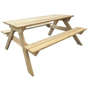 Stół piknikowy, 150 x 135 x 71,5 cm, drewno 630598 Stół piknikowy, 150 x 135 x 71,5 cm, drewno 630598