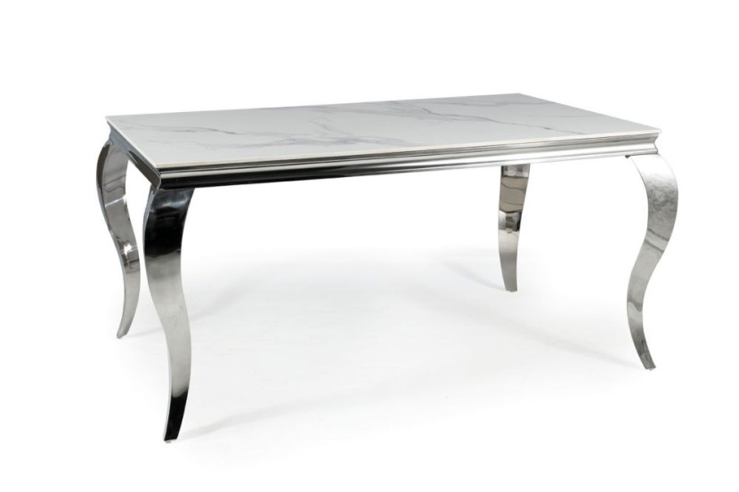 Stół PRINCE CERAMIC 180x90 biały/metal 840694