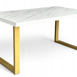 Stół prostokątny 90×160 rozkładany do 260 cm MARMUR + nogi ZŁOTE metalowe 649765 Stół prostokątny 90×160 rozkładany do 260 cm MARMUR + nogi ZŁOTE metalowe 649765