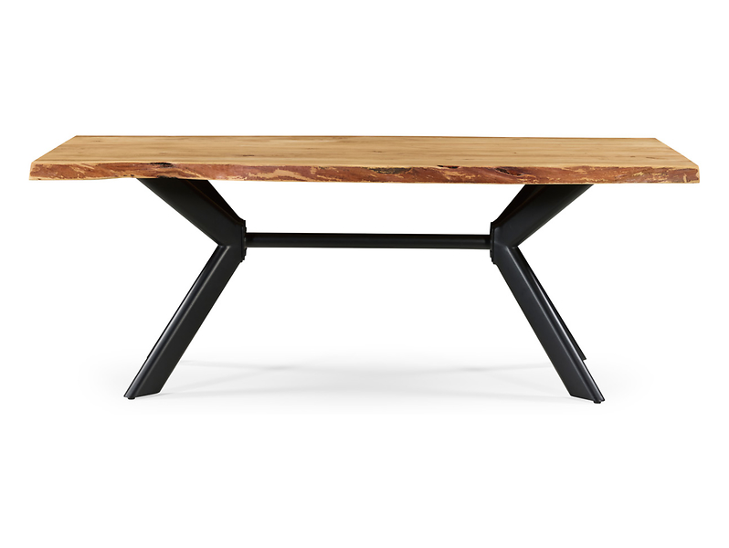 Stół prostokątny drewniany Timon III 200x90 akacja/czarny 1041879