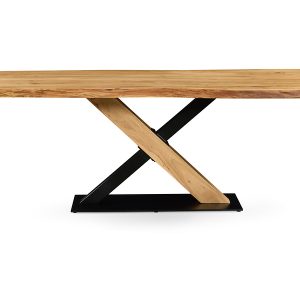Stół prostokątny drewniany Zwickou II 200×100 akacja/czarny 1062715 Stół prostokątny drewniany Zwickou II 200×100 akacja/czarny 1062715
