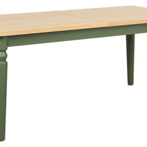 Stół prostokątny rozkładany Dunlem 180/260x90drewno naturalne/zielony oliwkowy 1057325 Stół prostokątny rozkładany Dunlem 180/260x90drewno naturalne/zielony oliwkowy 1057325