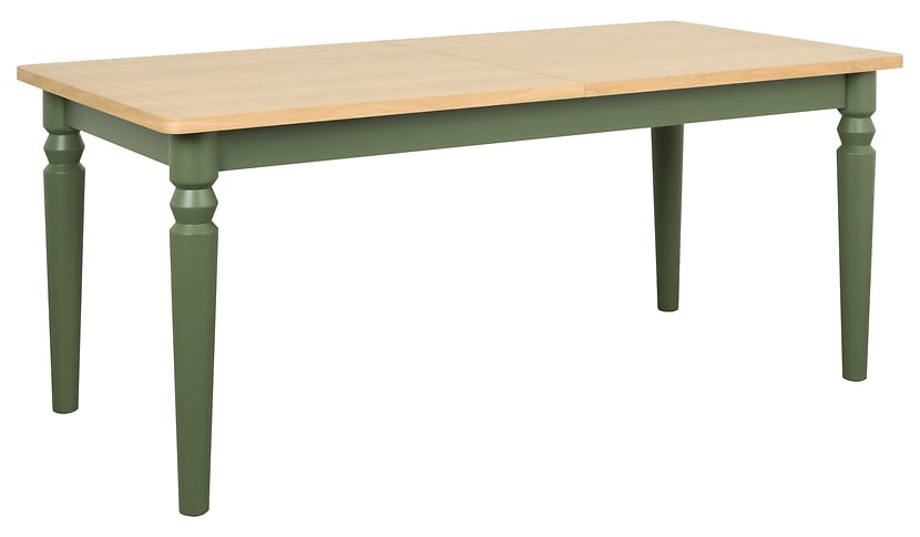 Stół prostokątny rozkładany Dunlem 180/260x90drewno naturalne/zielony oliwkowy 1057325