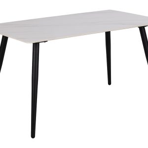 Stół prostokątny Wicklow 140×80 z płyty ceramicznej biały 49481 Stół prostokątny Wicklow 140×80 z płyty ceramicznej biały 49481