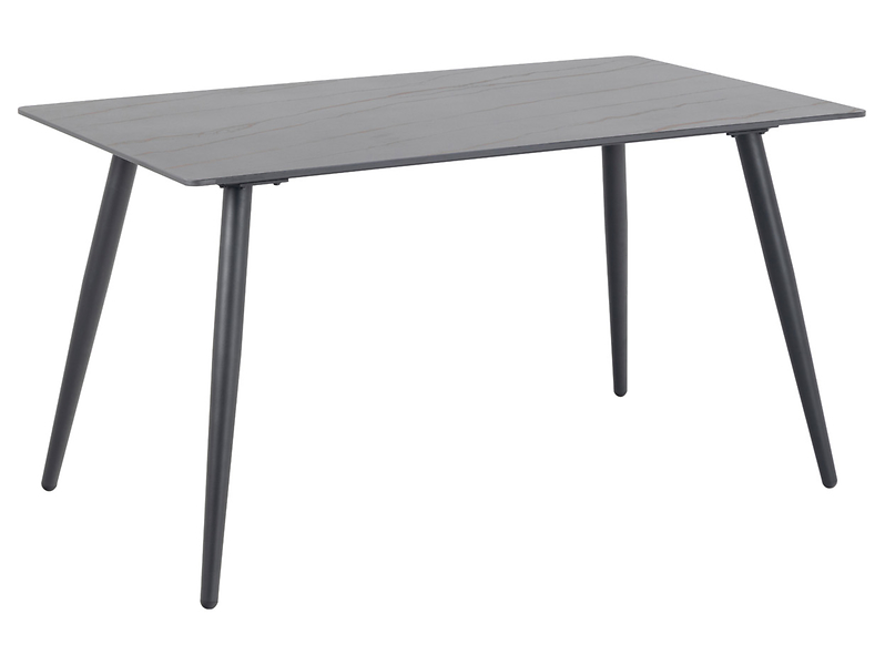 Stół prostokątny Wicklow 140x80 z płyty ceramicznej czarny 49482
