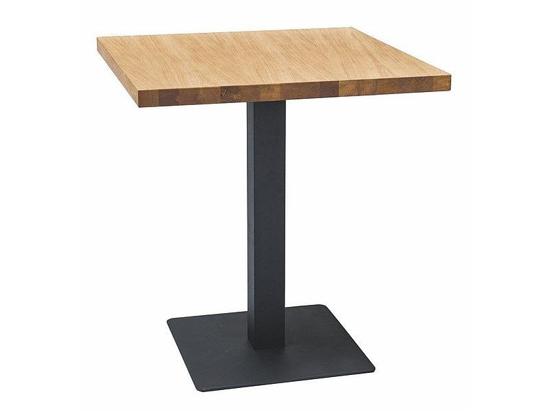 Stół PURO 60x60 dąb laminat/czarny 991636