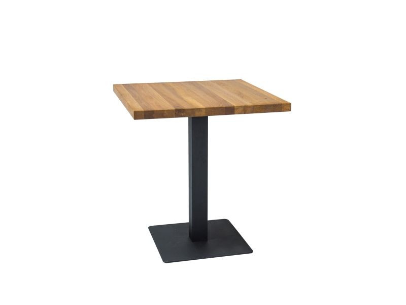 Stół PURO 60x60 dąb naturalna okleina/czarny 840689