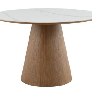 Stół RILEY 120 cm okrągły marmur orzech 948787 Stół RILEY 120 cm okrągły marmur orzech 948787