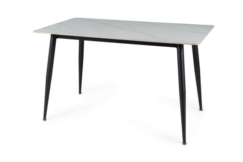 Stół RION 130x70 biały/czarny mat 840691