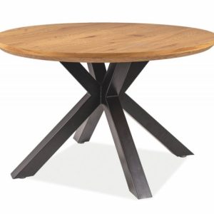 Stół RITMO 120×120 dąb/czarny mat 841010 Stół RITMO 120×120 dąb/czarny mat 841010