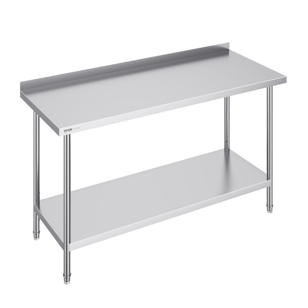 Stół Roboczy Gastronomiczny ze Stali Nierdzewnej – 61x91x152 cm 944476