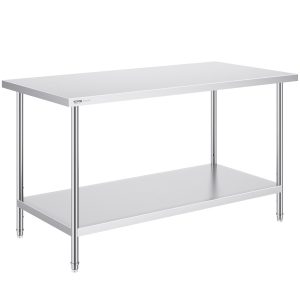 Stół Roboczy ze Stali Nierdzewnej – do Warsztatu i Gastronomii 76×152 cm 944448 Stół Roboczy ze Stali Nierdzewnej – do Warsztatu i Gastronomii 76×152 cm 944448