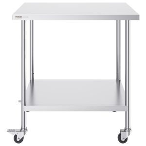 Stół Roboczy ze Stali Nierdzewnej – do Warsztatu i Gastronomii 76x46x95 cm 944467 Stół Roboczy ze Stali Nierdzewnej – do Warsztatu i Gastronomii 76x46x95 cm 944467