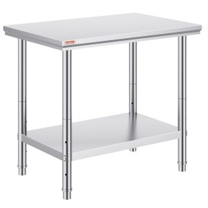 Stół roboczy ze stali nierdzewnej – Nośność 317 kg 90x60x80 cm 944444 Stół roboczy ze stali nierdzewnej – Nośność 317 kg 90x60x80 cm 944444