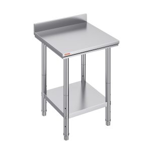 Stół Roboczy ze Stali Nierdzewnej z Rantem – 60x60x88 cm 944454 Stół Roboczy ze Stali Nierdzewnej z Rantem – 60x60x88 cm 944454