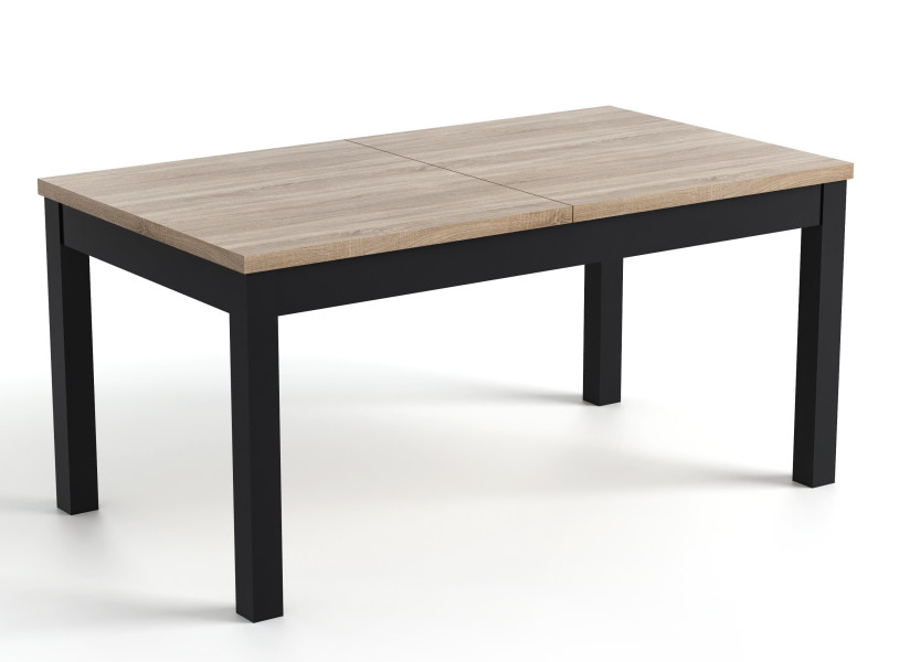Stół rozkładany 100x200/250 dąb sonoma + nogi czarne 205702
