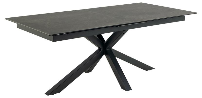 STÓŁ ROZKŁADANY 200/240x100cm czarny CERAMICZNY BLAT 294071