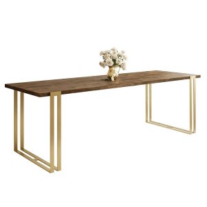Stół rozkładany ACTON 140×80 złoty/dąb lefkas 192662 Stół rozkładany ACTON 140×80 złoty/dąb lefkas 192662