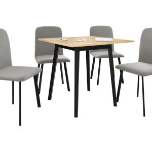 Stół rozkładany Ariel S 85/85 z 4 krzesłami Luke 216479 Stół rozkładany Ariel S 85/85 z 4 krzesłami Luke 216479