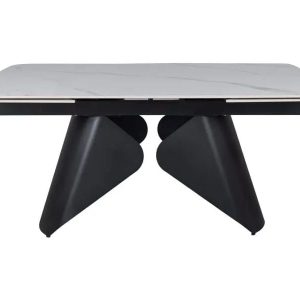 Stół rozkładany ARMANDO 160(240)x90 biały mat/ czarny 845596 Stół rozkładany ARMANDO 160(240)x90 biały mat/ czarny 845596