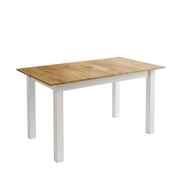 Stół rozkładany ARTON 140 cm Dąb craft złoty/nogi białe 293448