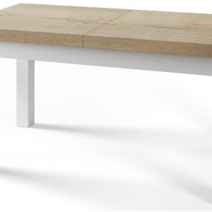 Stół rozkładany CLASSIC 120/160X80 dąb Halifax/biały 1015154