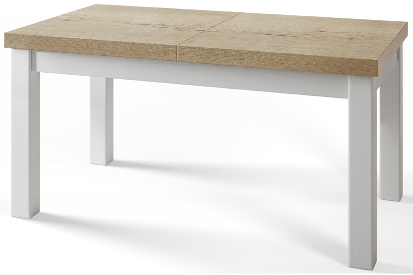Stół rozkładany CLASSIC 120/160X80 dąb Halifax/biały 1015154