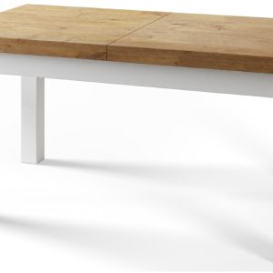 Stół rozkładany CLASSIC 120/160X80 dąb Lancelot/biały 1016156
