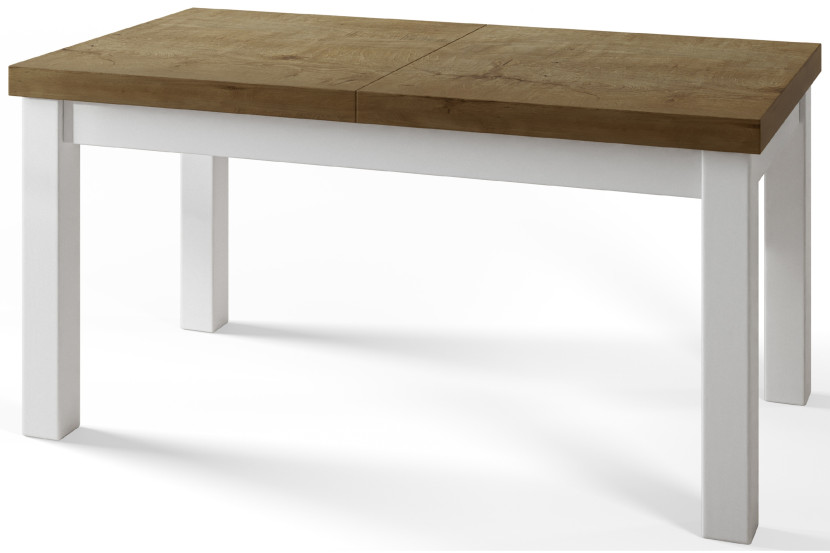 Stół rozkładany CLASSIC 120/160X80 dąb Lefkas/biały 1016128