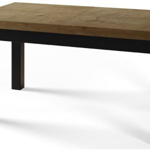 Stół rozkładany CLASSIC 120/160X80 dąb Lefkas/czarny 1015140